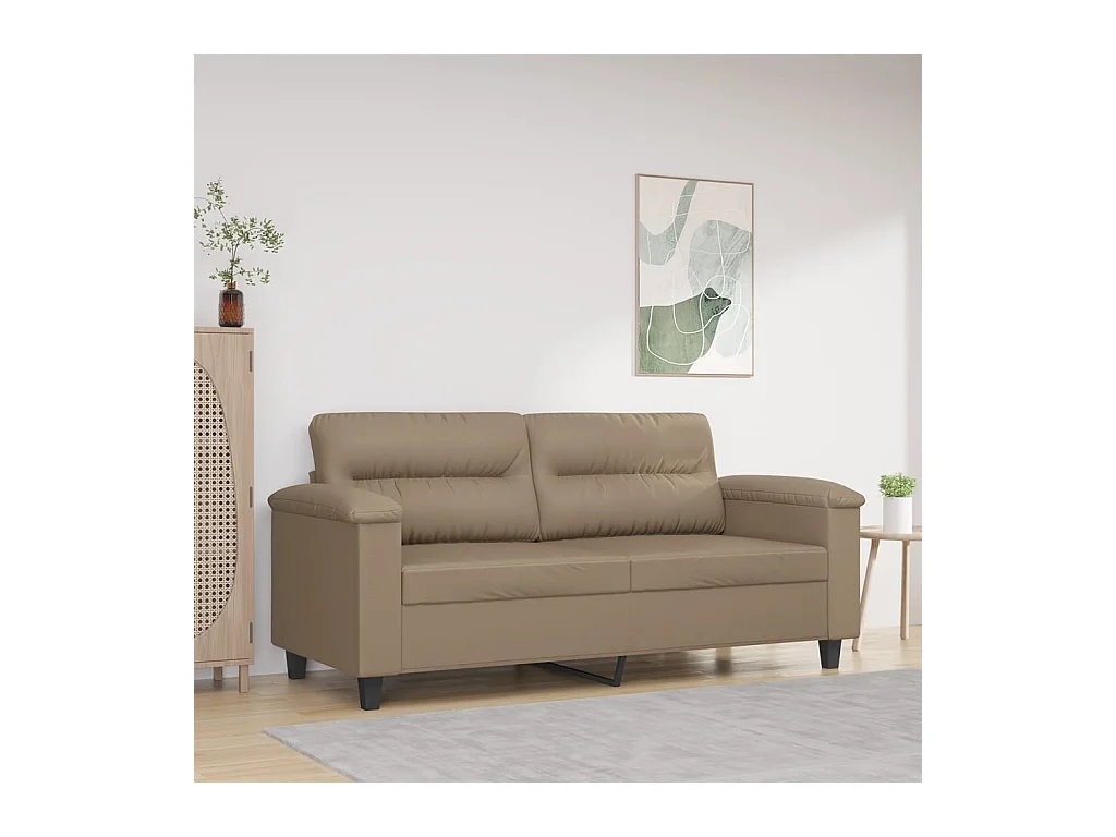 2-zits Cappuccino bank 140 cm Kunstleer