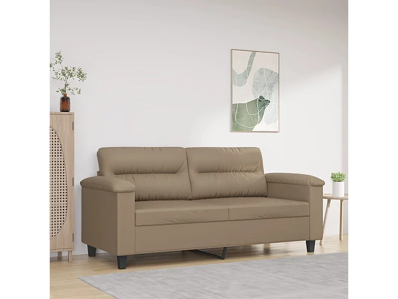 2-Sitzer-Sofa Cappuccino 140 cm Kunstleder