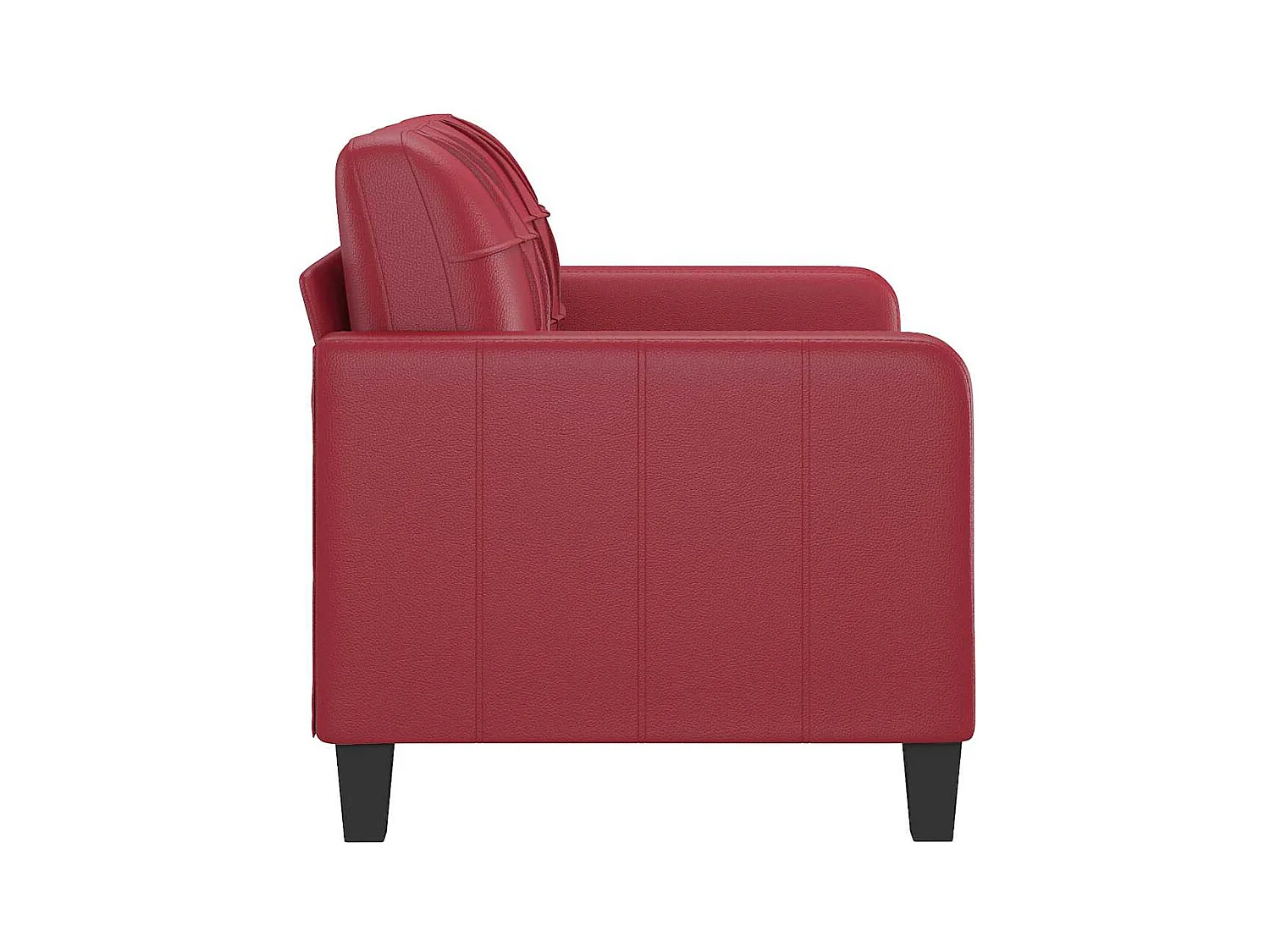 Divano 2 posti rosso bordeaux 120 cm in similpelle