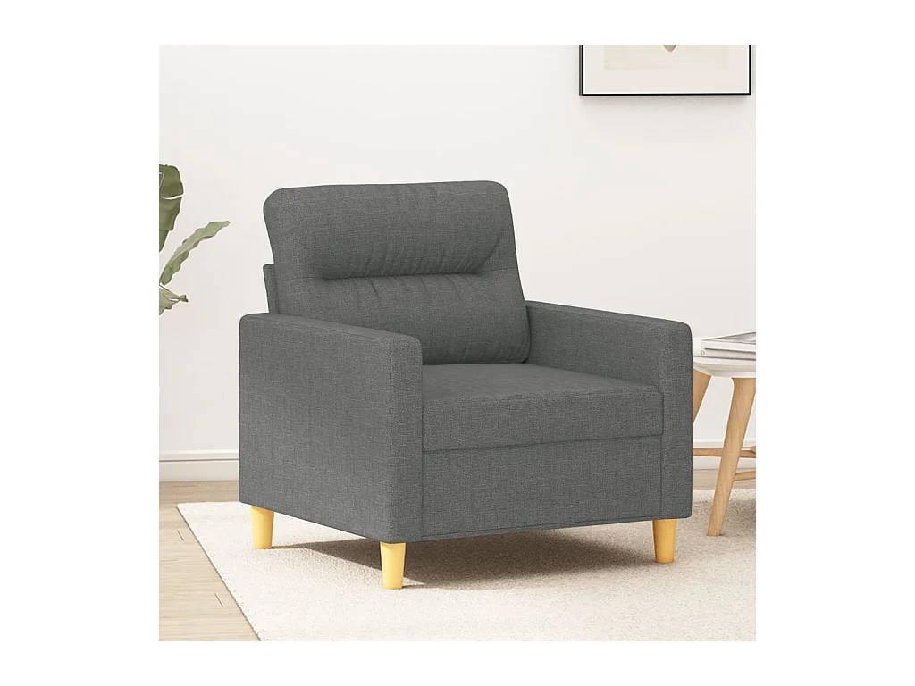 Poltrona grigio scuro 60 cm tessuto