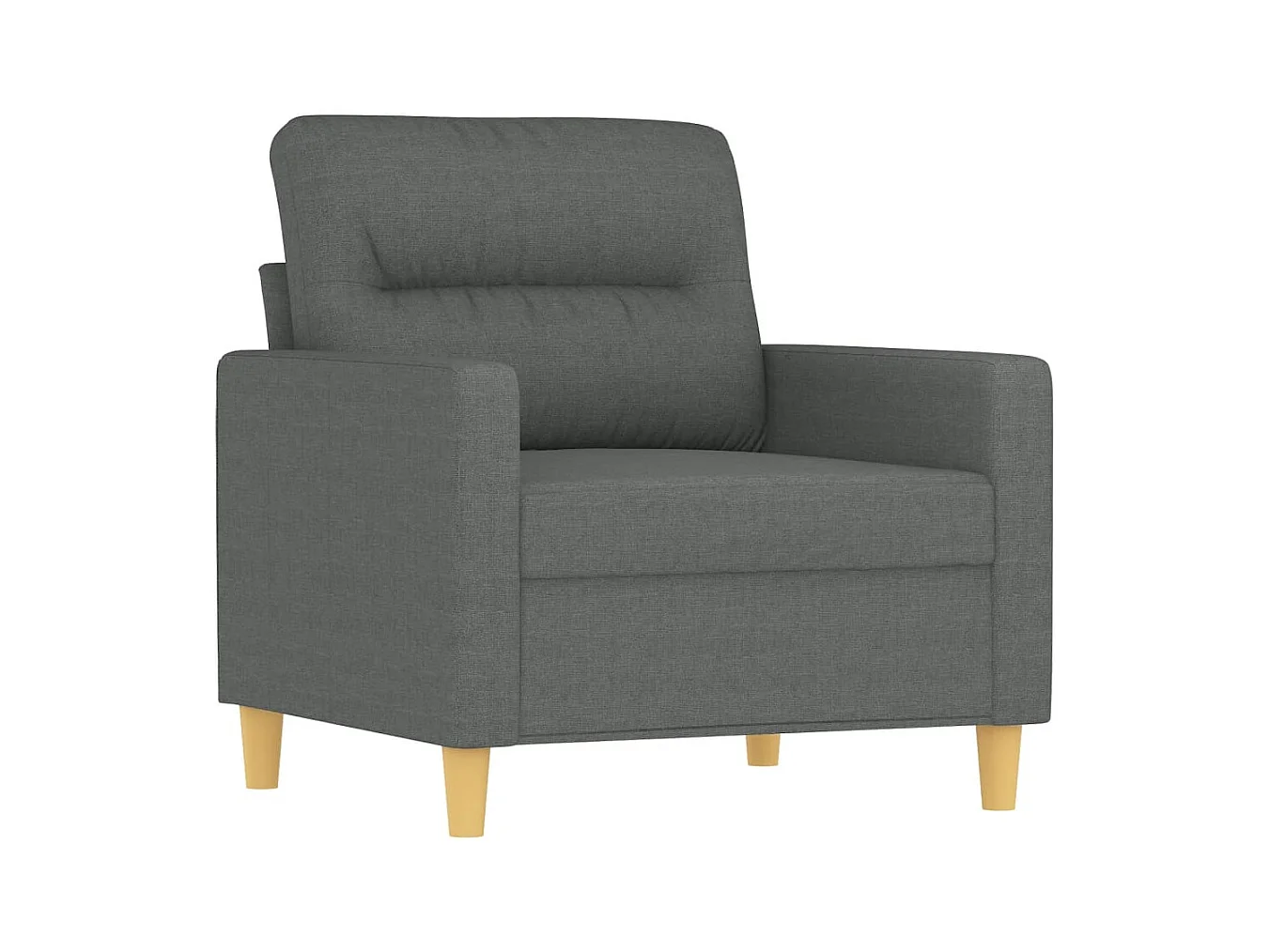 Poltrona grigio scuro 60 cm tessuto