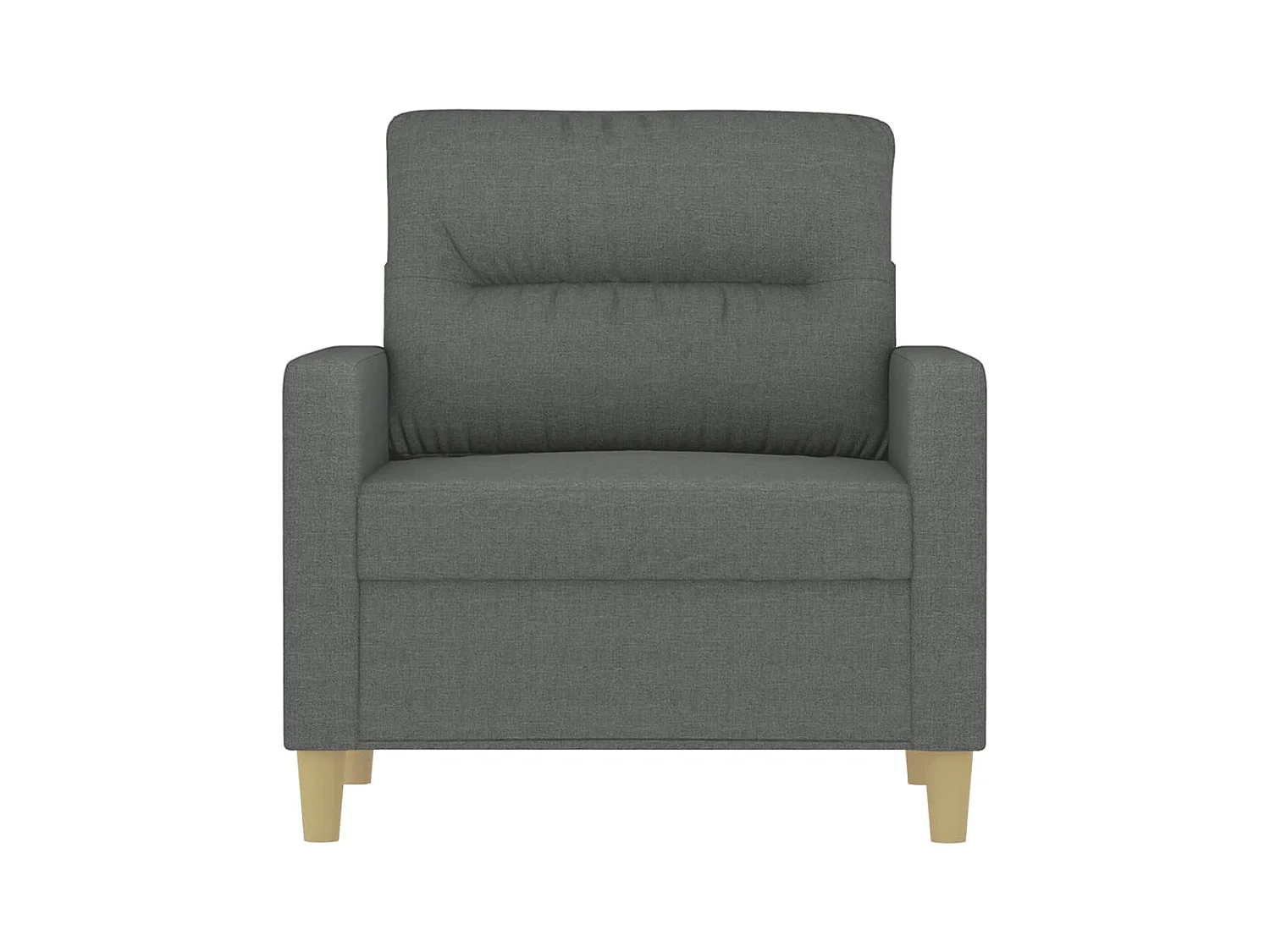 Poltrona grigio scuro 60 cm tessuto
