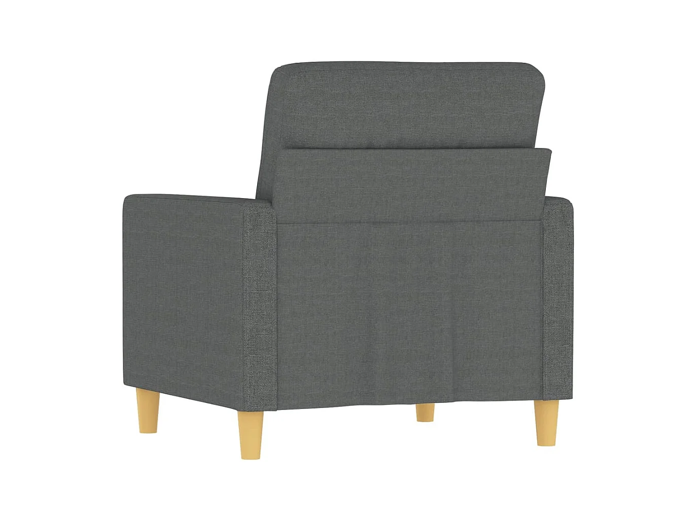 Poltrona grigio scuro 60 cm tessuto