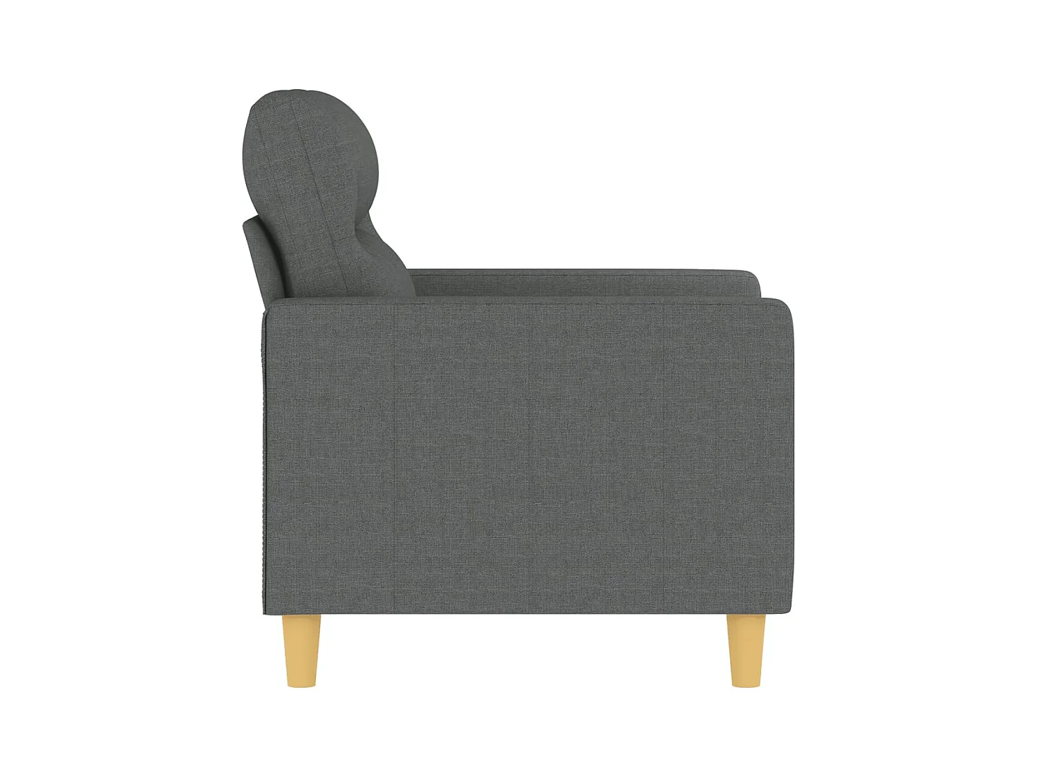 Fauteuil Gris foncé 60 cm Tissu