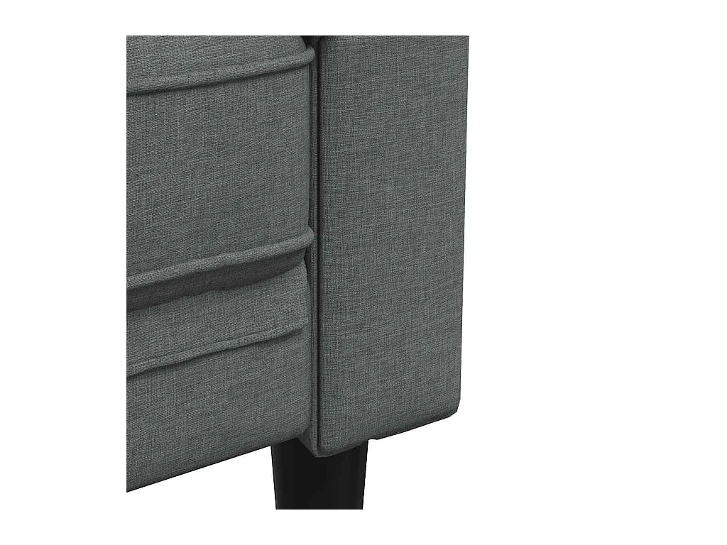 Sofá Chesterfield de 3 plazas en tela gris oscuro