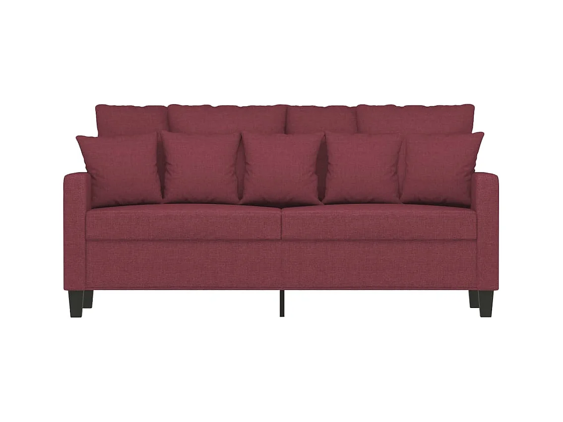 Divano 2 posti rosso bordeaux 140 cm Tessuto