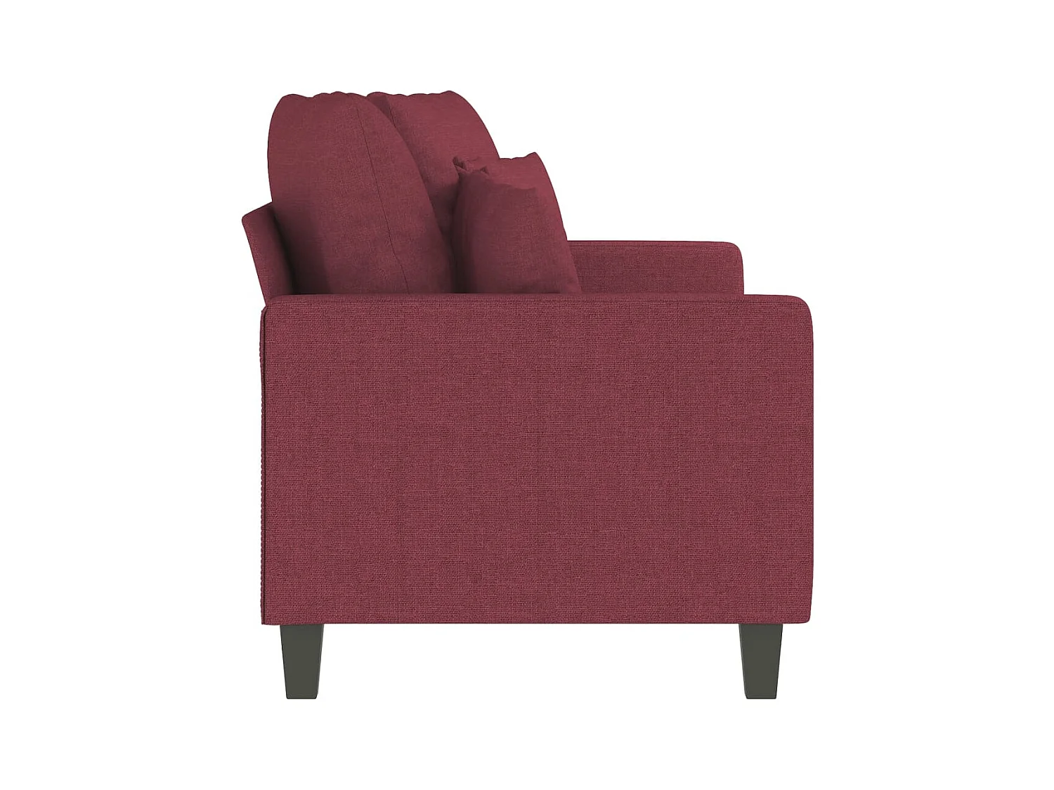 Divano 2 posti rosso bordeaux 140 cm Tessuto