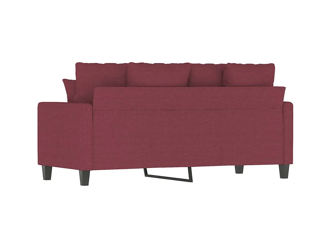 Divano 2 posti rosso bordeaux 140 cm Tessuto