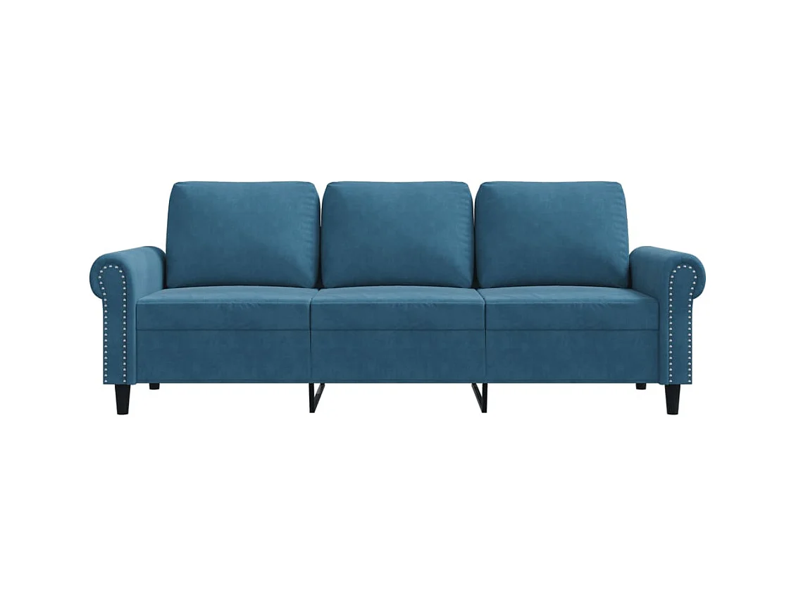 3-Sitzer-Sofa Blau 180 cm Samt