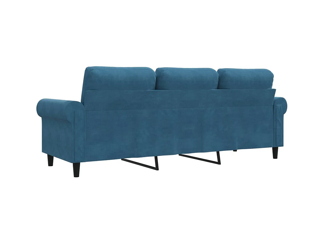 3-Sitzer-Sofa Blau 180 cm Samt