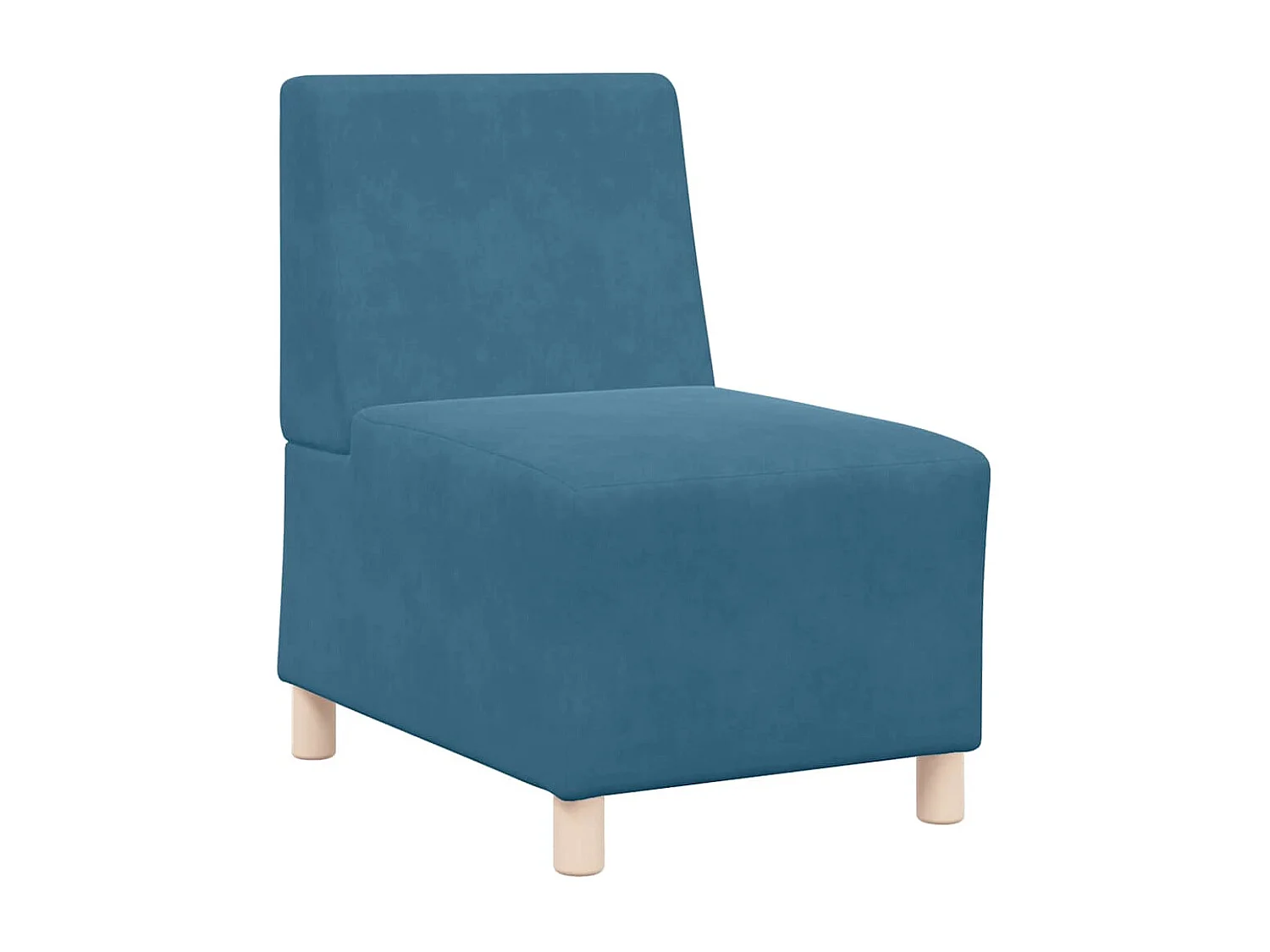 Modulaire bank zonder armleuningen Blauw 55 cm Fluweel