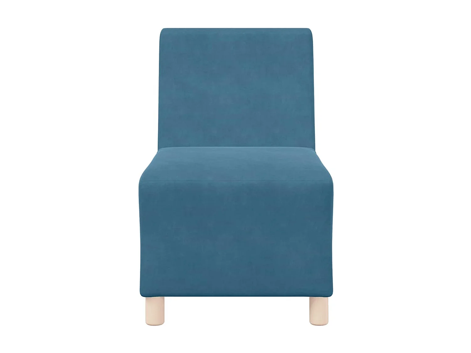 Modulaire bank zonder armleuningen Blauw 55 cm Fluweel