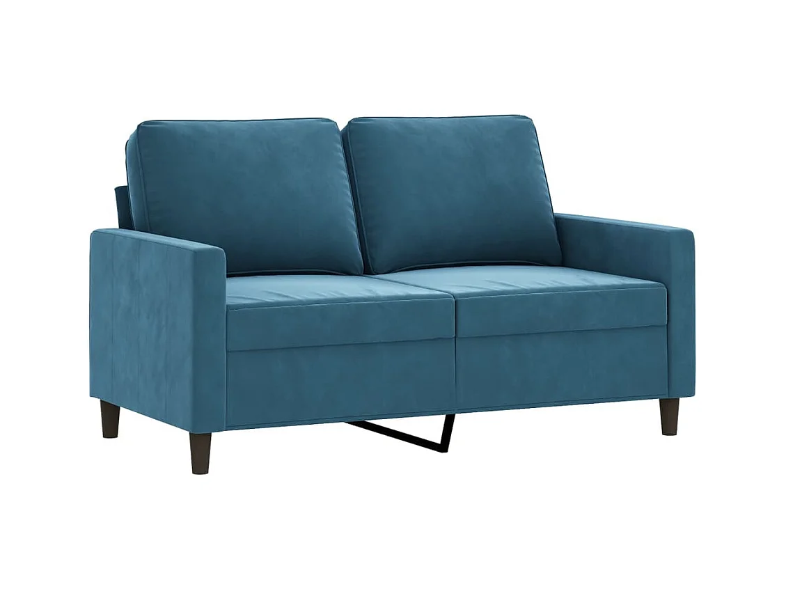 2-Sitzer-Sofa Blau 120 cm Samt