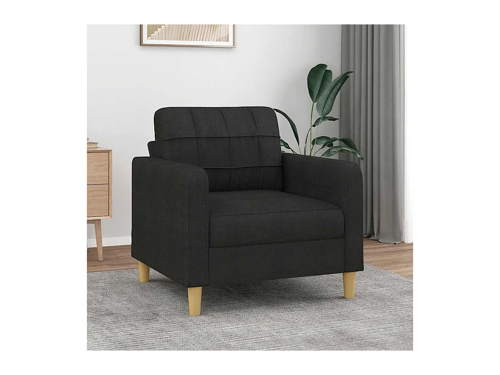 Poltrona nera 60 cm in tessuto