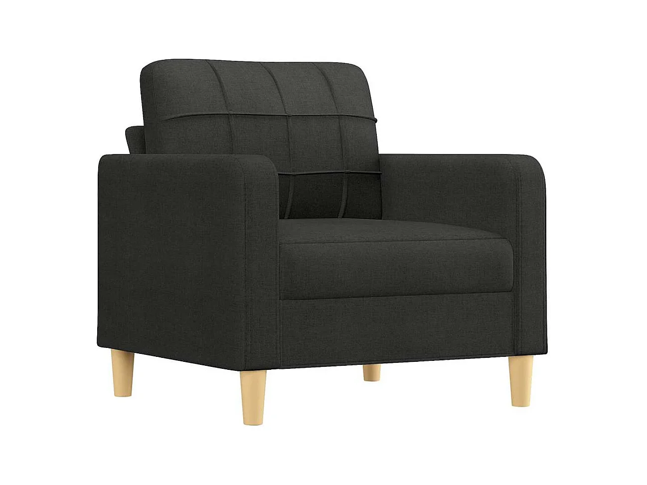 Poltrona nera 60 cm in tessuto