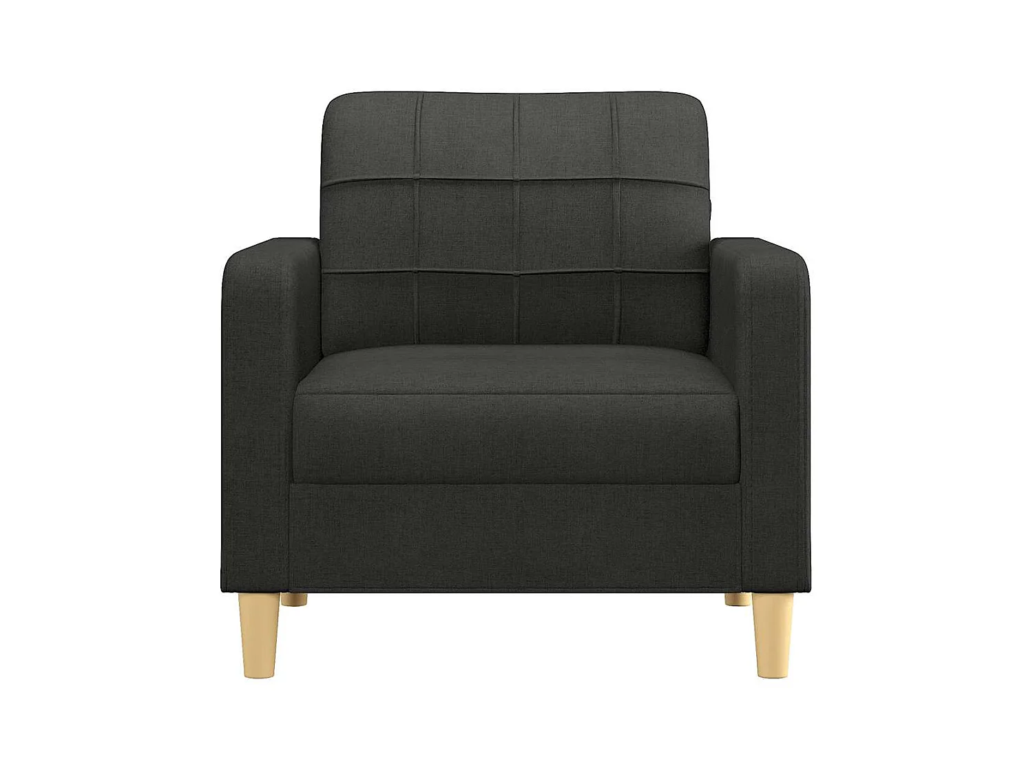 Poltrona nera 60 cm in tessuto