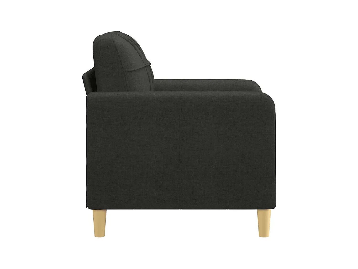 Poltrona nera 60 cm in tessuto