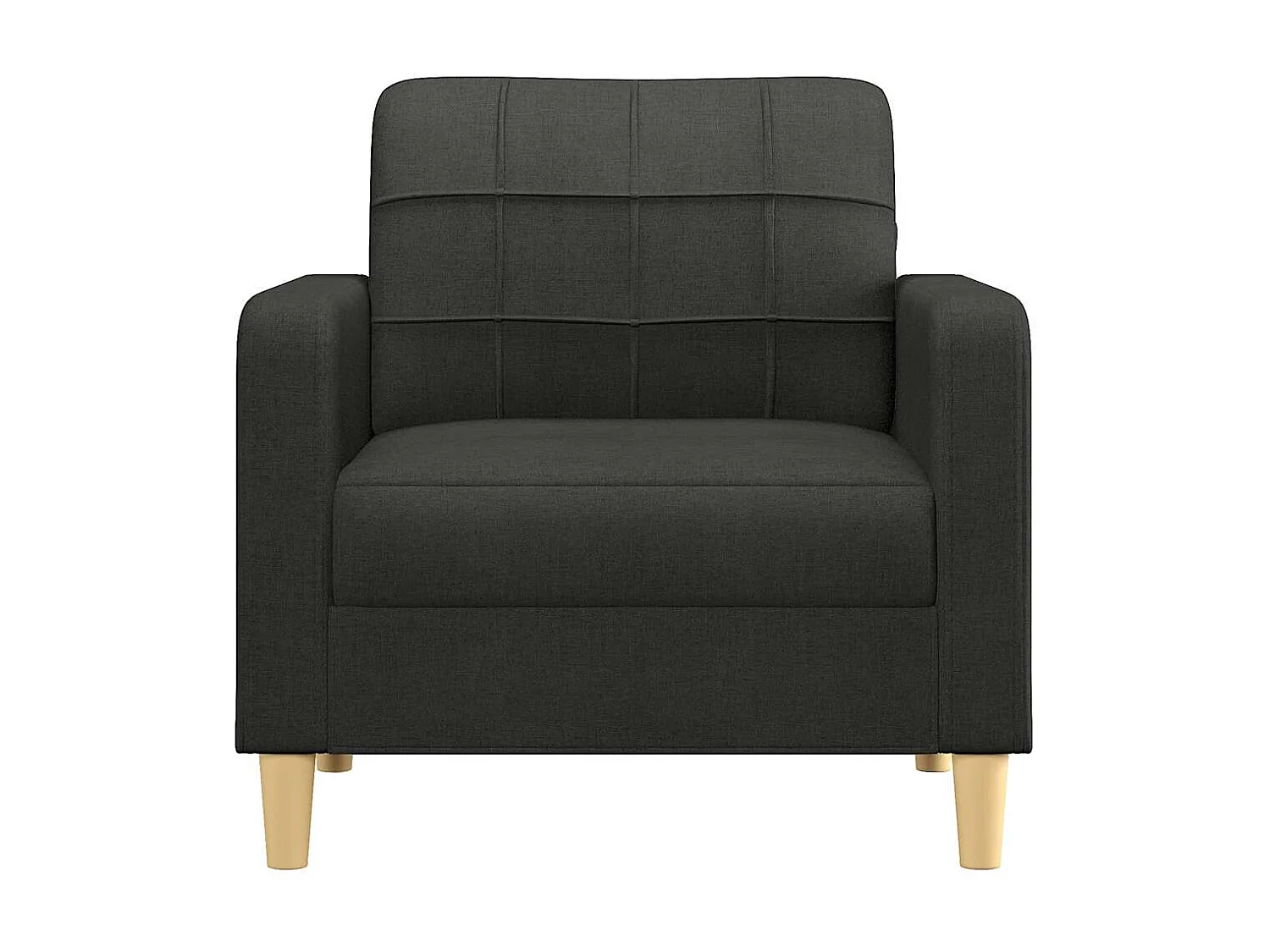 Poltrona nera 60 cm in tessuto