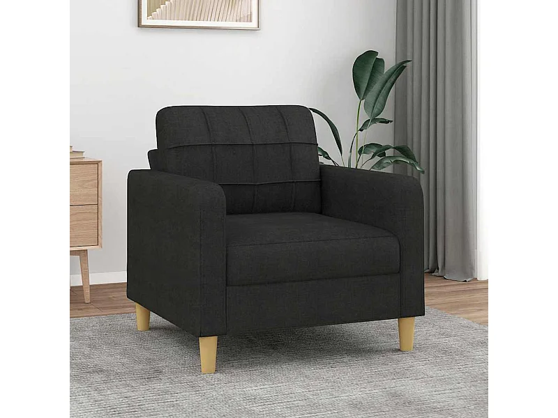 Poltrona nera 60 cm in tessuto