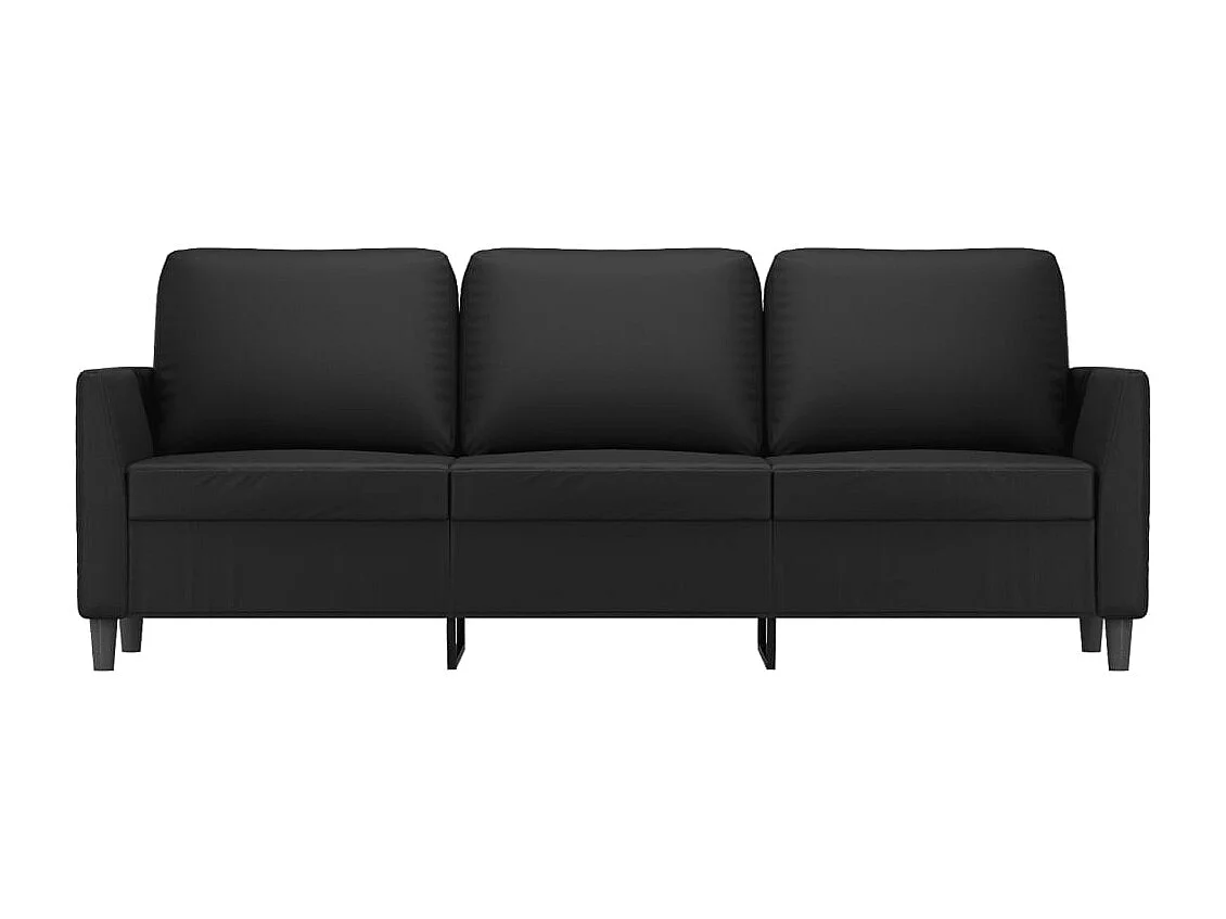 Canapé à 3 places Noir 180 cm Similicuir