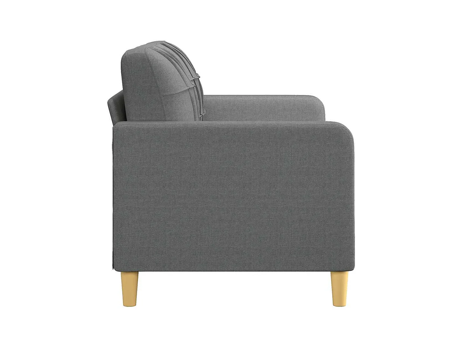 Sofá 2 plazas Gris oscuro 140 cm Tela