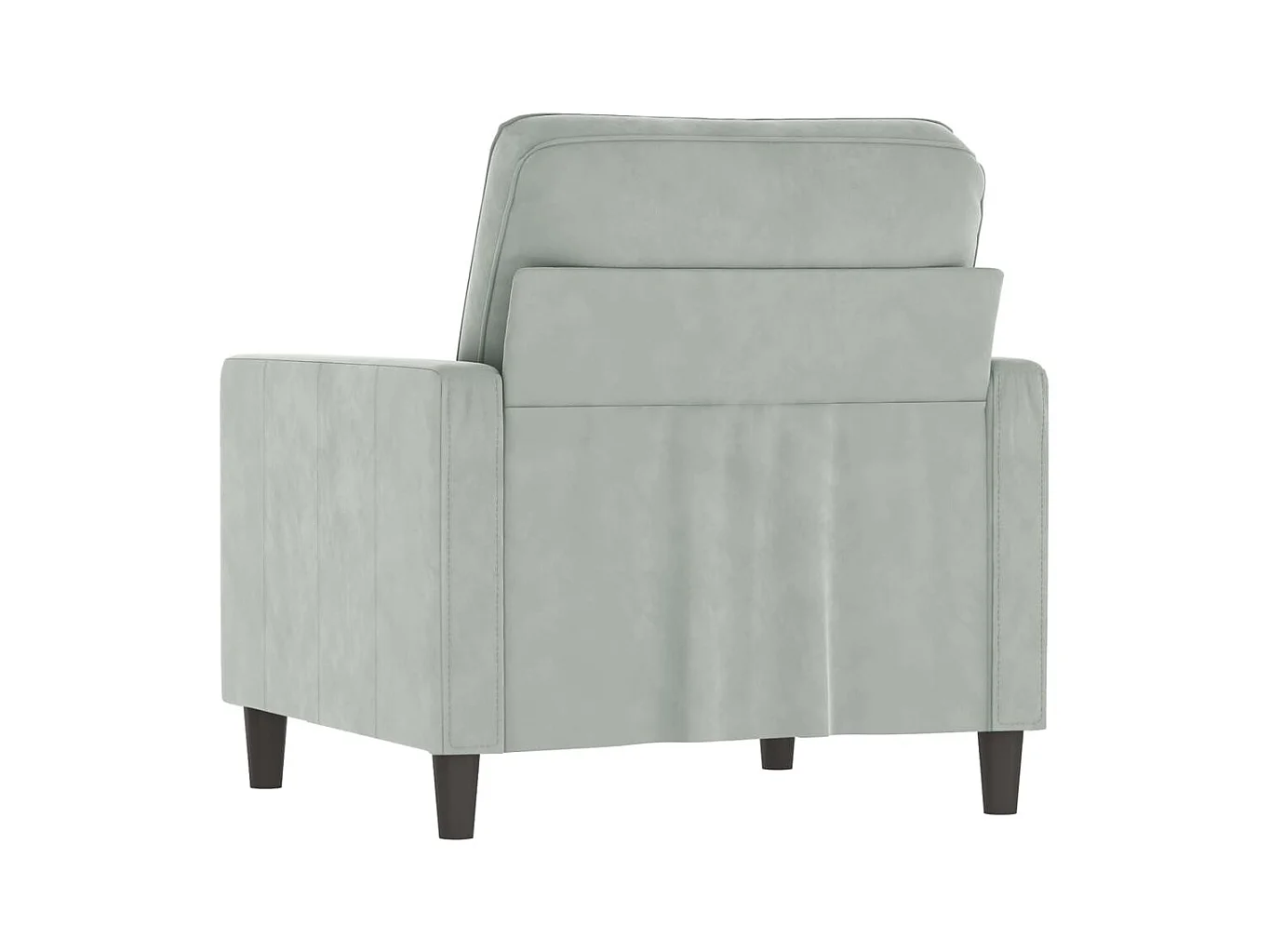 Lichtgrijze fauteuil 60 cm fluweel