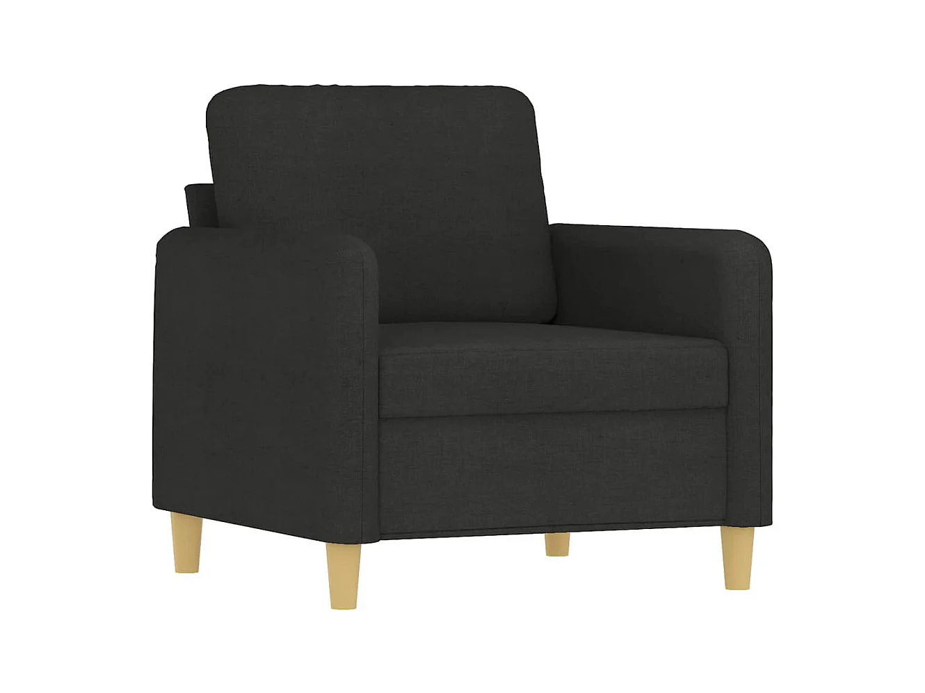 Poltrona nera 60 cm in tessuto