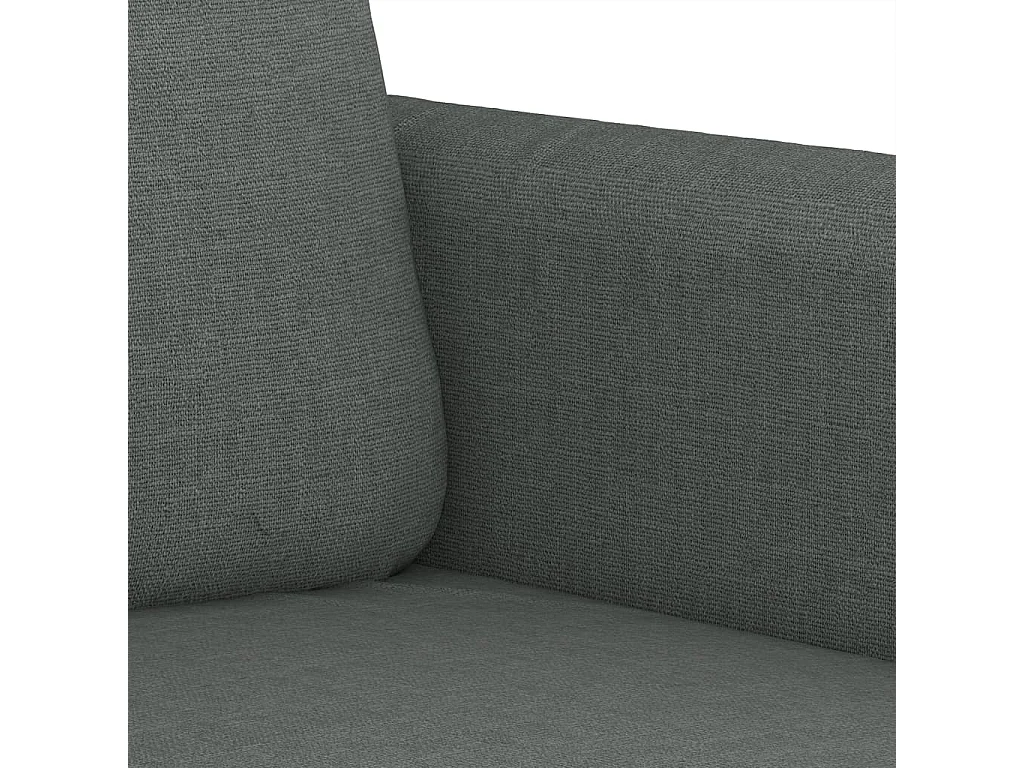 2-teiliges Sofaset mit Kissen, dunkelgrauer Stoff