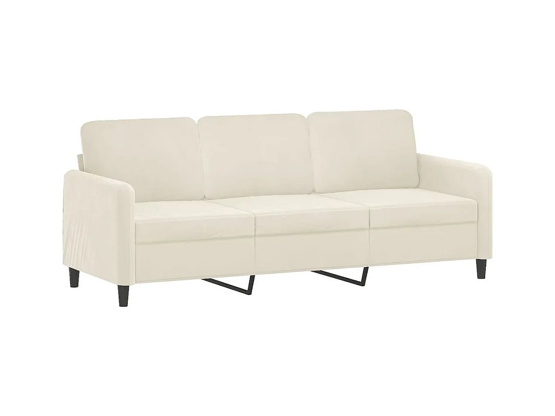 3-zitsbank Crème 180 cm Fluweel