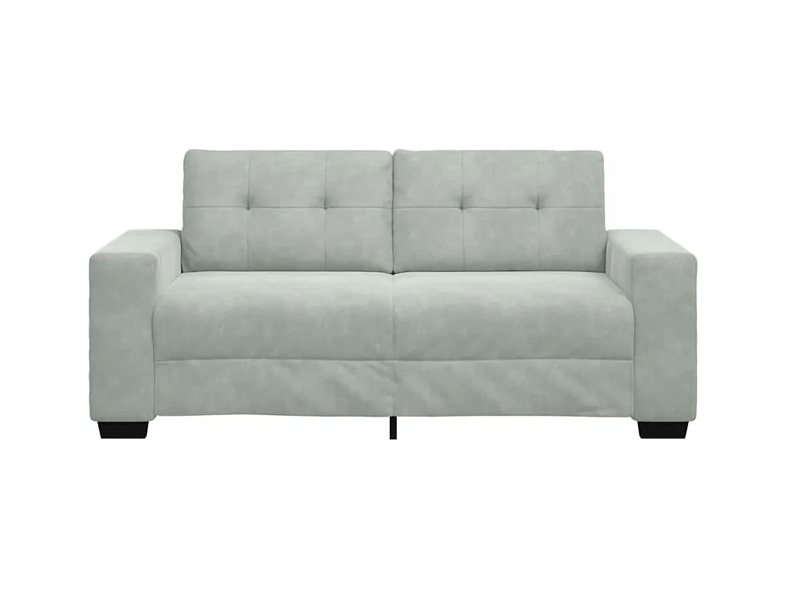 Lichtgrijze fluwelen loveseat bank 140 cm