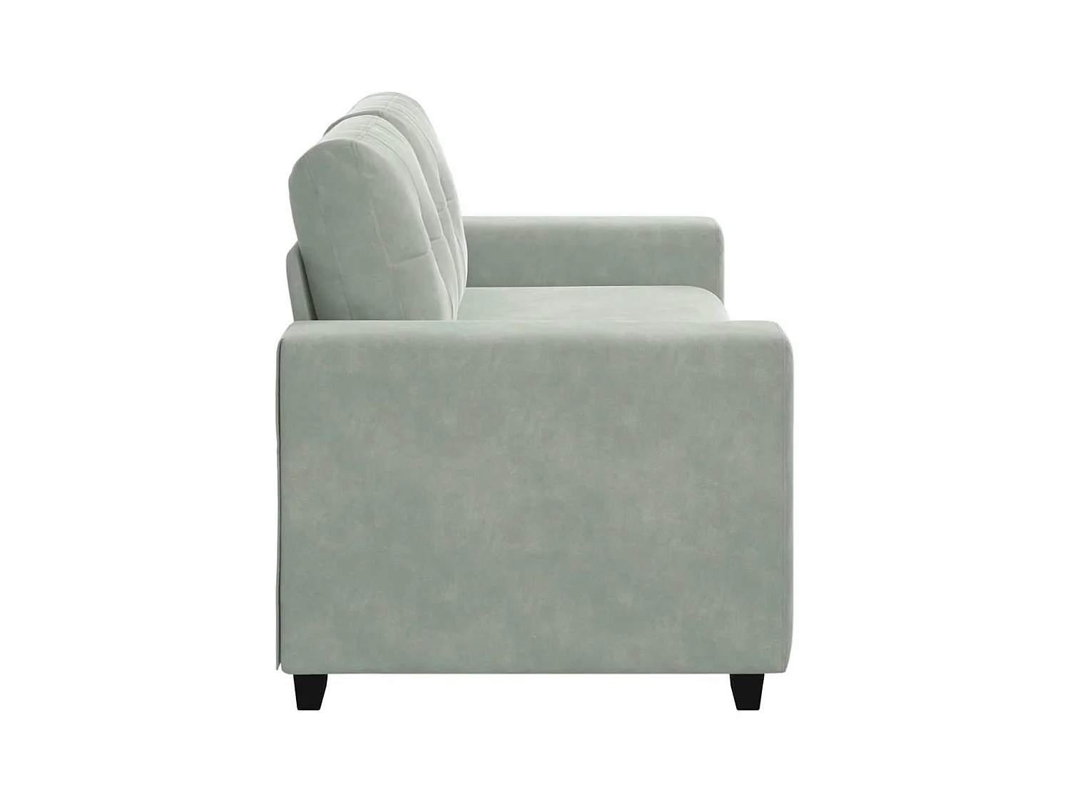 Lichtgrijze fluwelen loveseat bank 140 cm