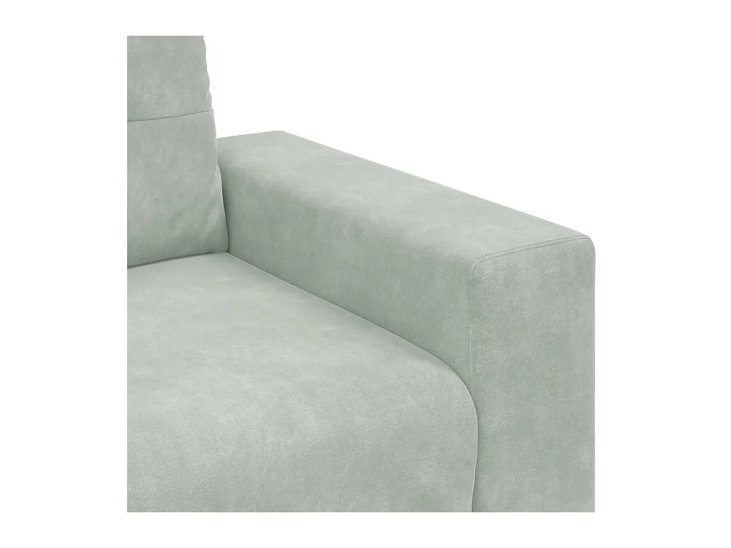 Lichtgrijze fluwelen loveseat bank 140 cm