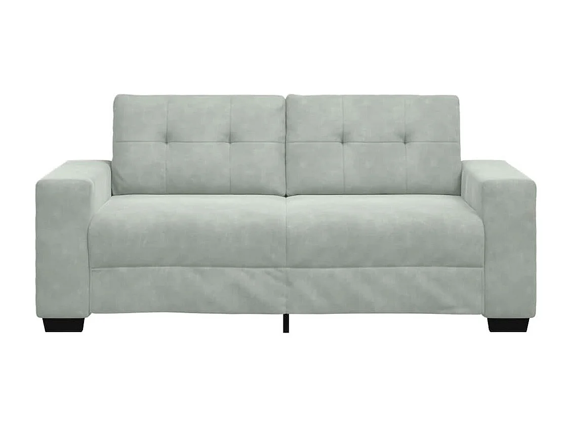 Lichtgrijze fluwelen loveseat bank 140 cm