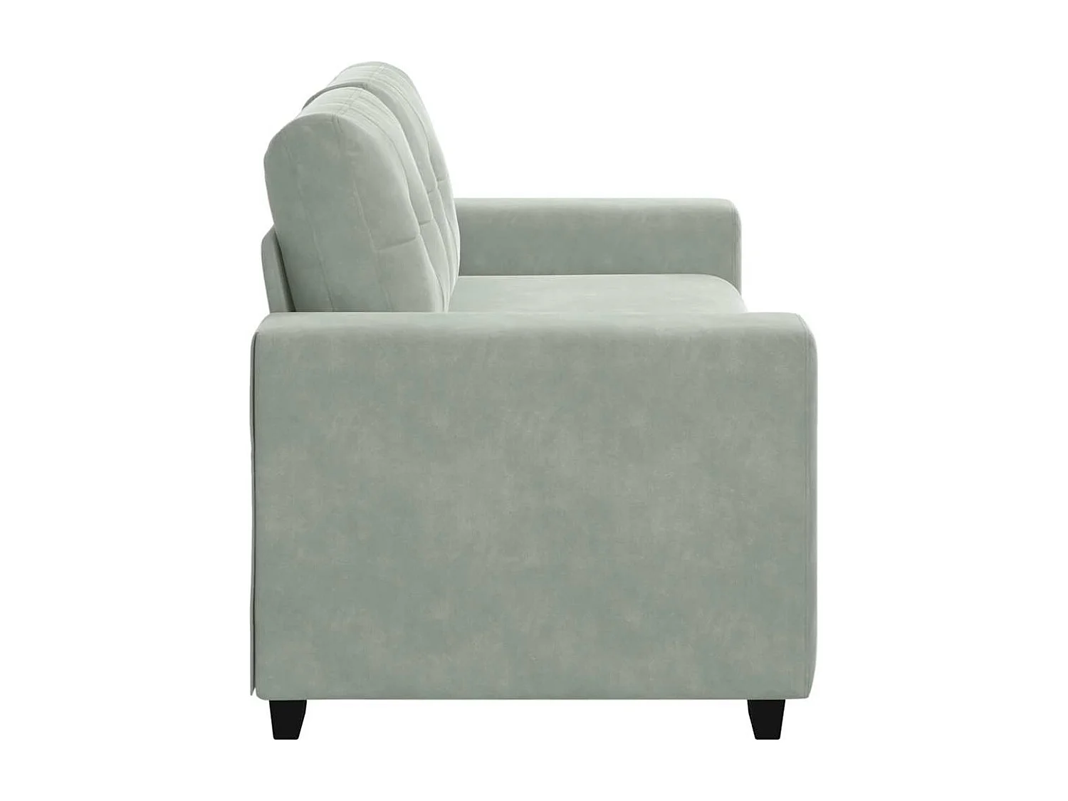 Lichtgrijze fluwelen loveseat bank 140 cm