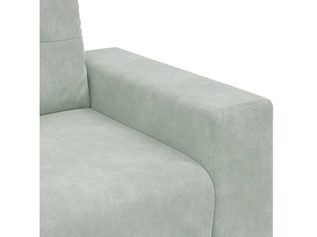 Lichtgrijze fluwelen loveseat bank 140 cm