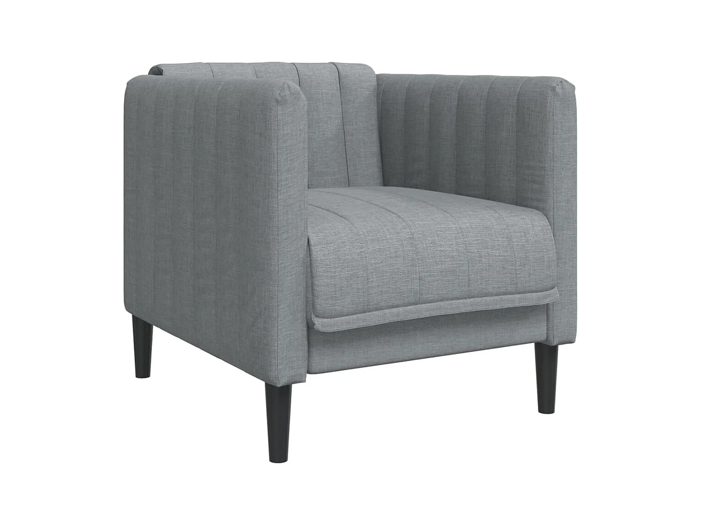 Lichtgrijze stoffen fauteuil