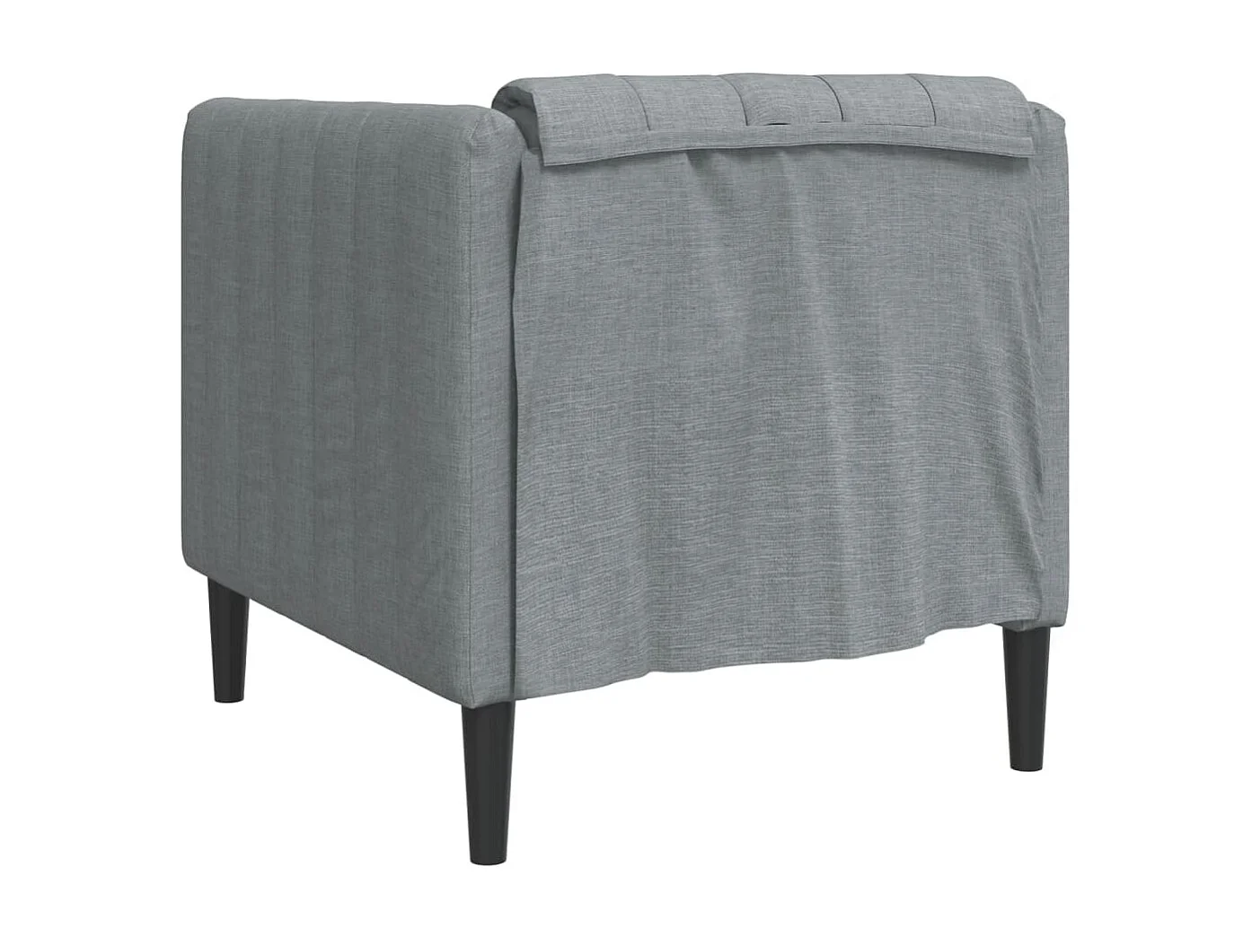 Sillón de tela gris claro