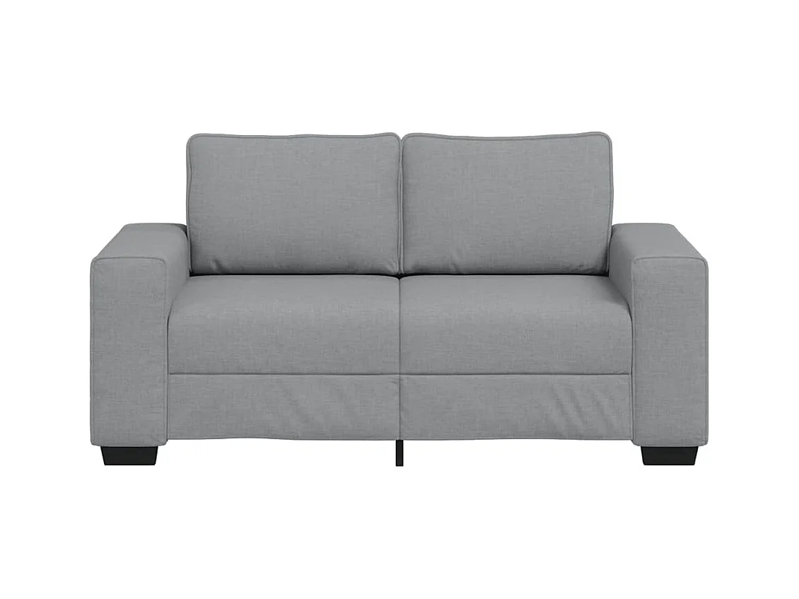 Canapé à 2 places gris clair 120 cm tissu