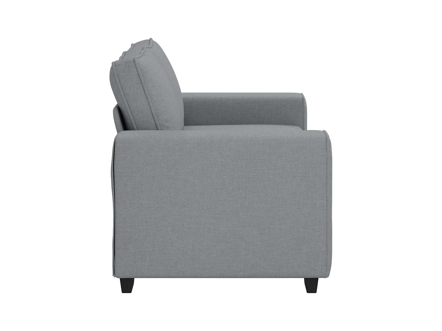 Canapé à 2 places gris clair 120 cm tissu