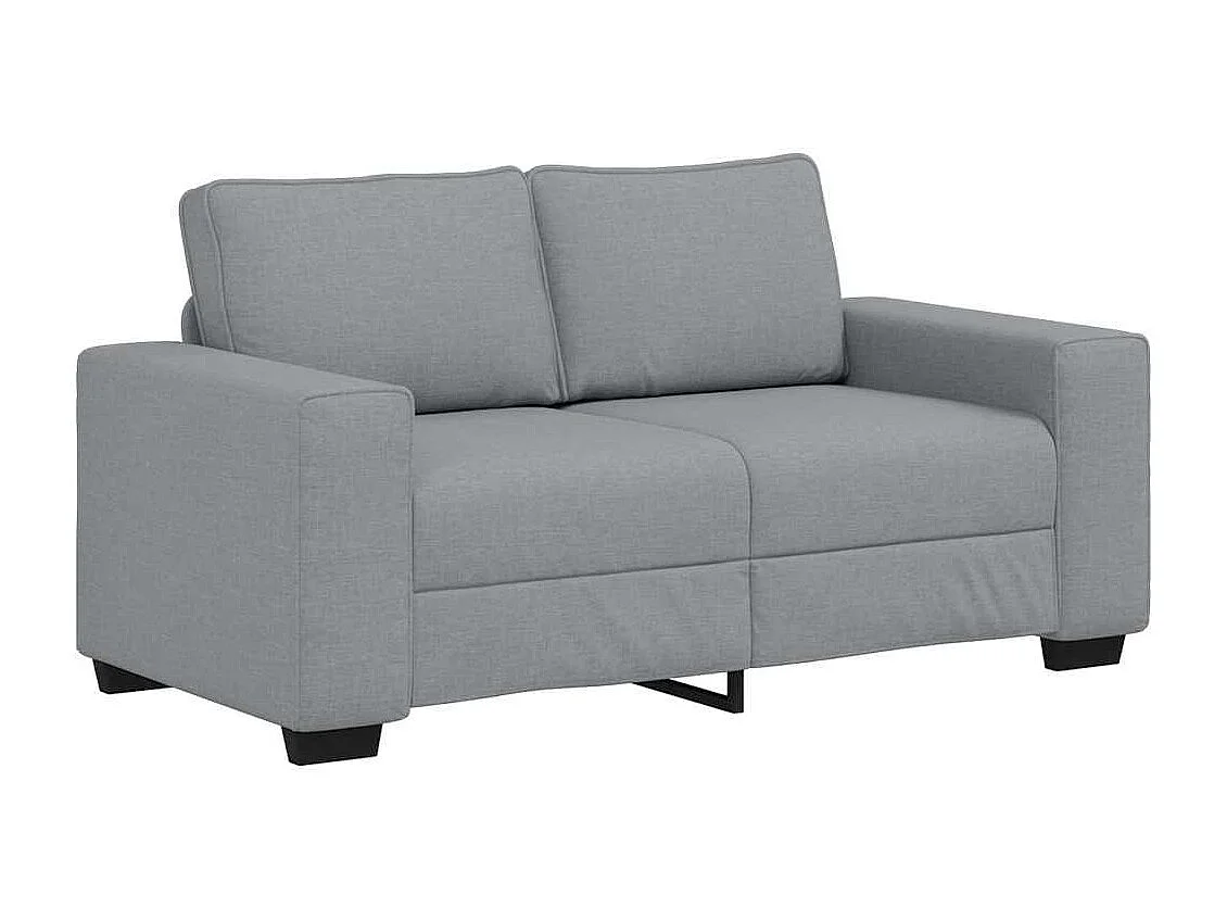 Canapé à 2 places gris clair 120 cm tissu