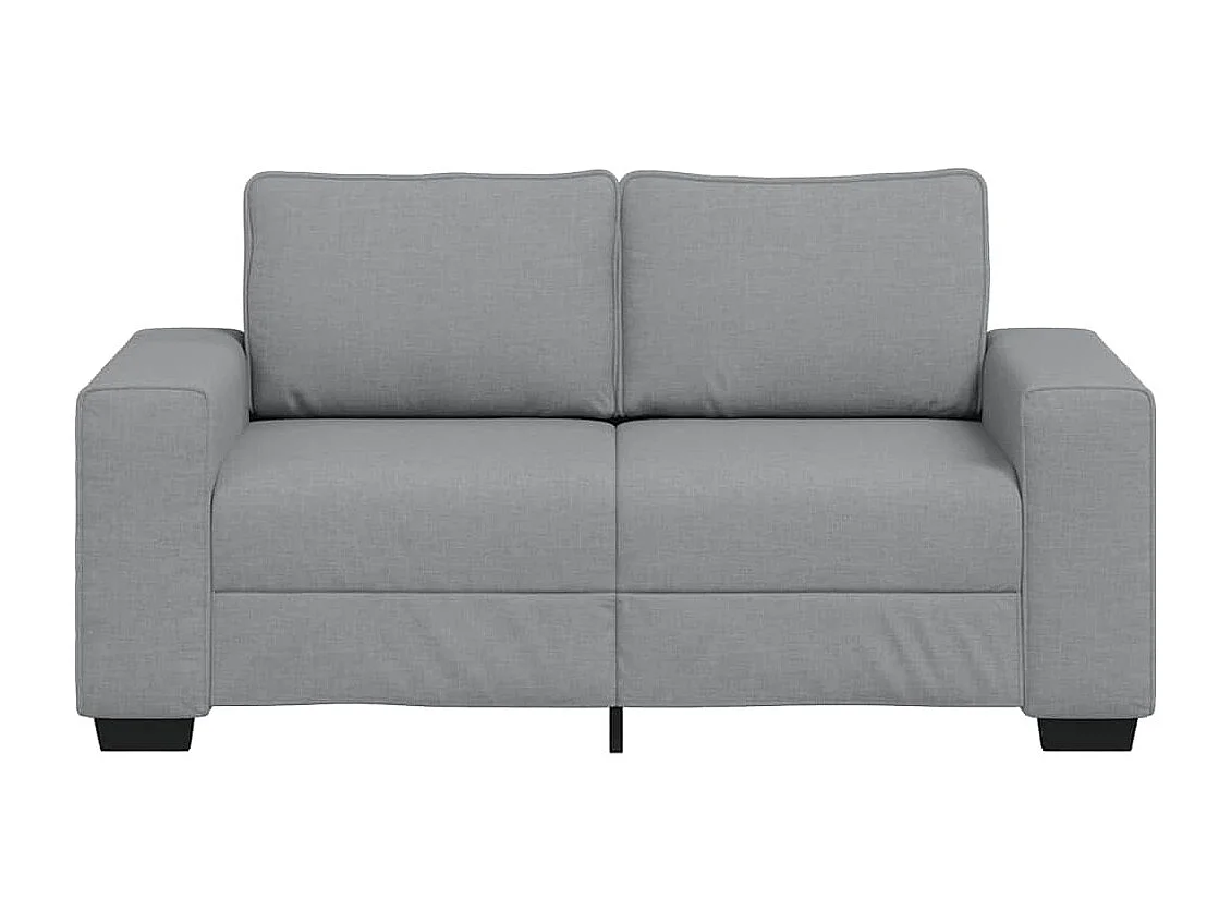 Canapé à 2 places gris clair 120 cm tissu