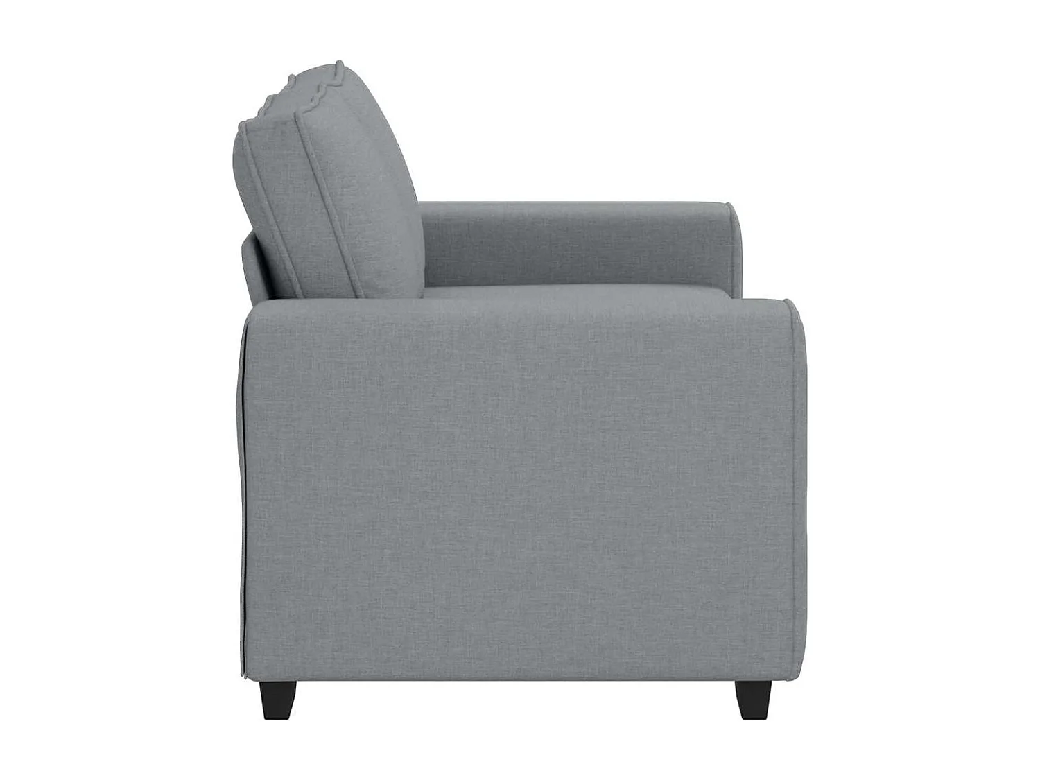 Canapé à 2 places gris clair 120 cm tissu