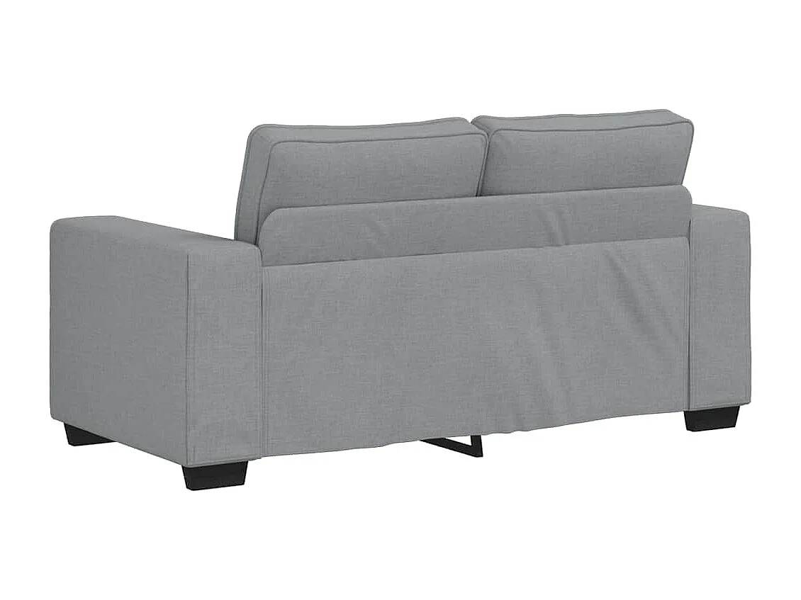 Canapé à 2 places gris clair 120 cm tissu