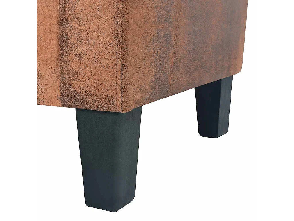 2-Sitzer-Sofa aus braunem Wildlederimitat