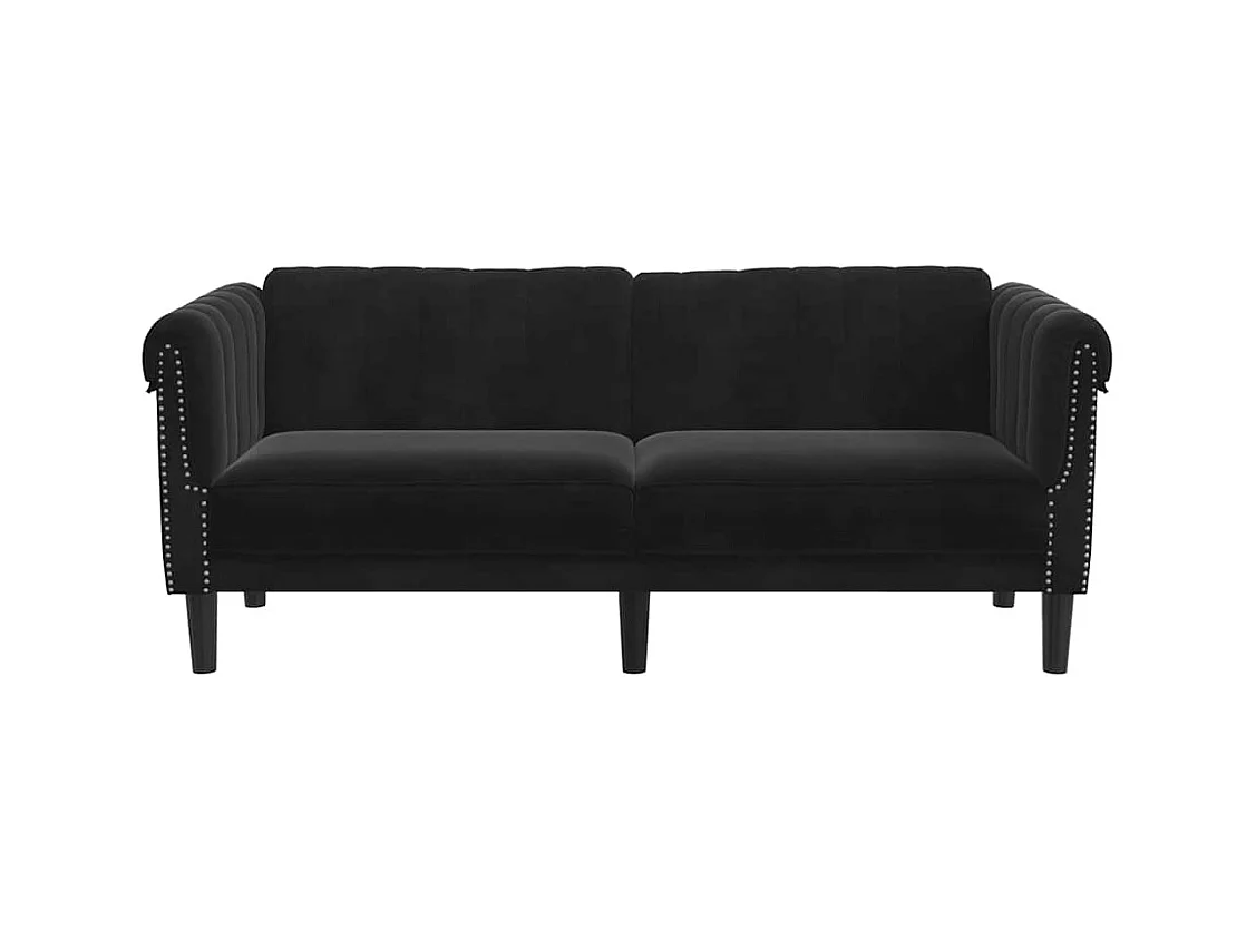 Divano a 2 posti in velluto nero