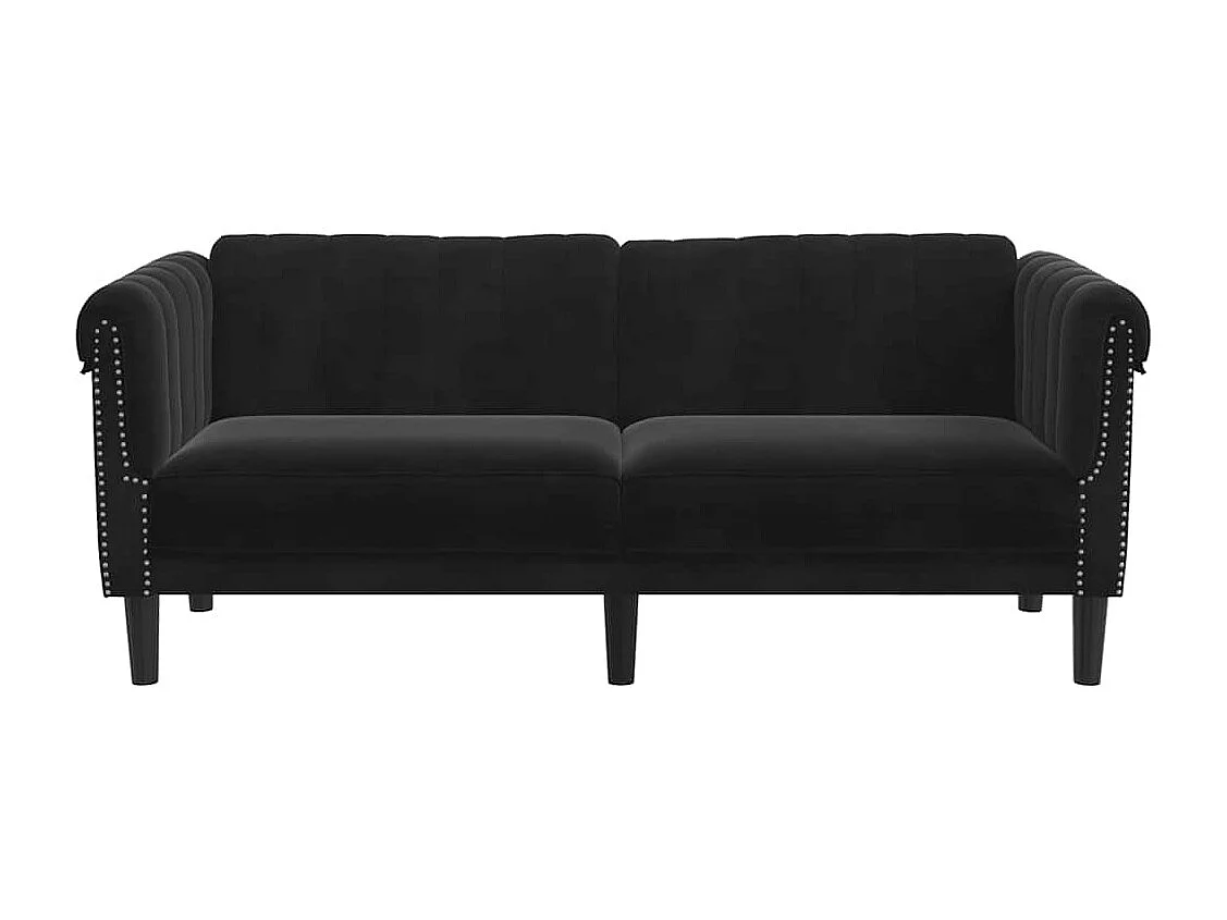Divano a 2 posti in velluto nero