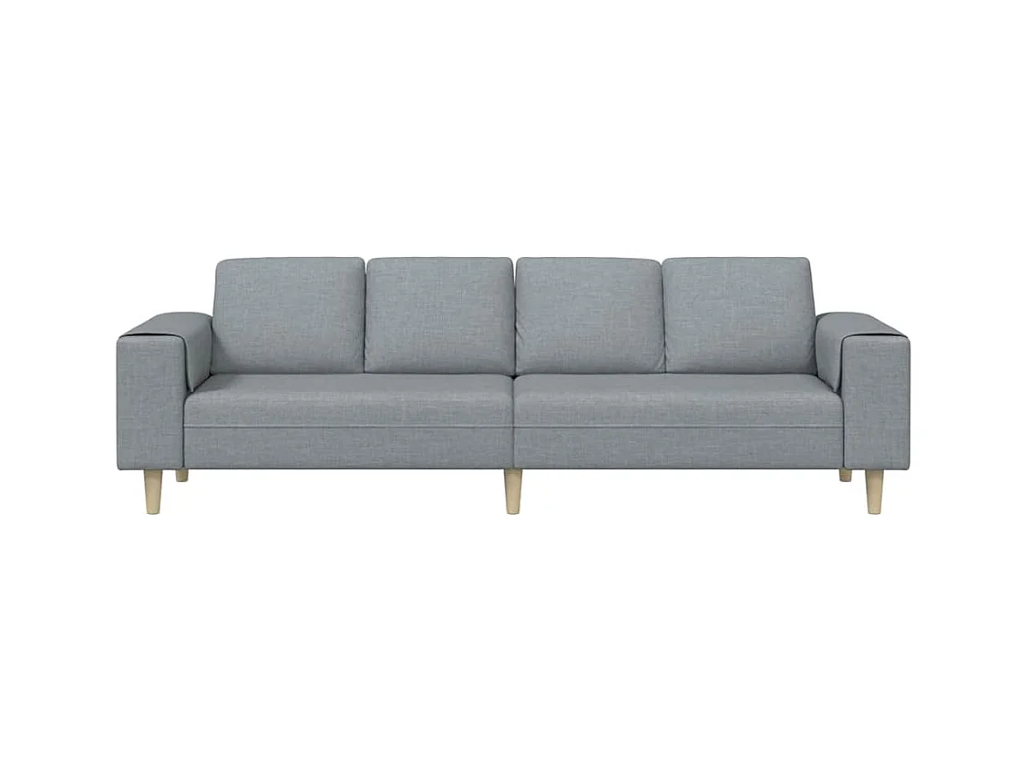 Set di divani in tessuto grigio chiaro