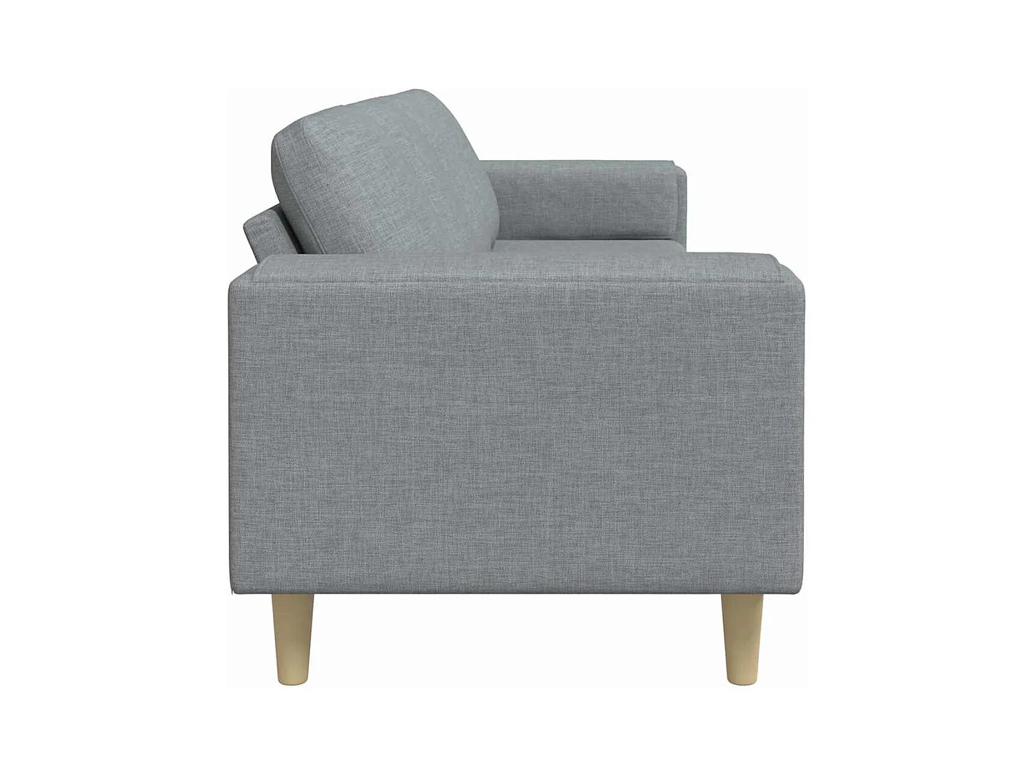 Set di divani in tessuto grigio chiaro