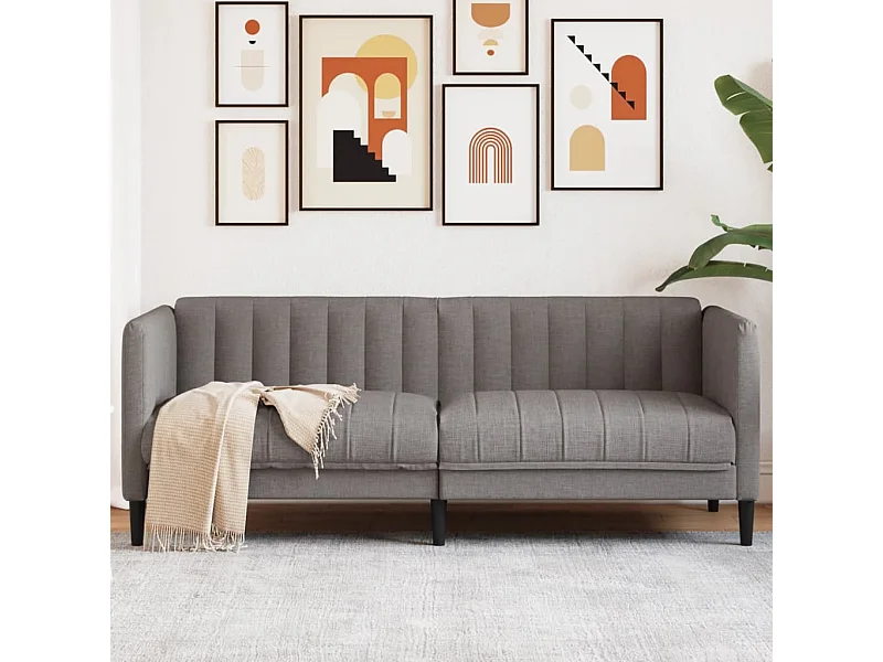 2-zits taupe stoffen bank