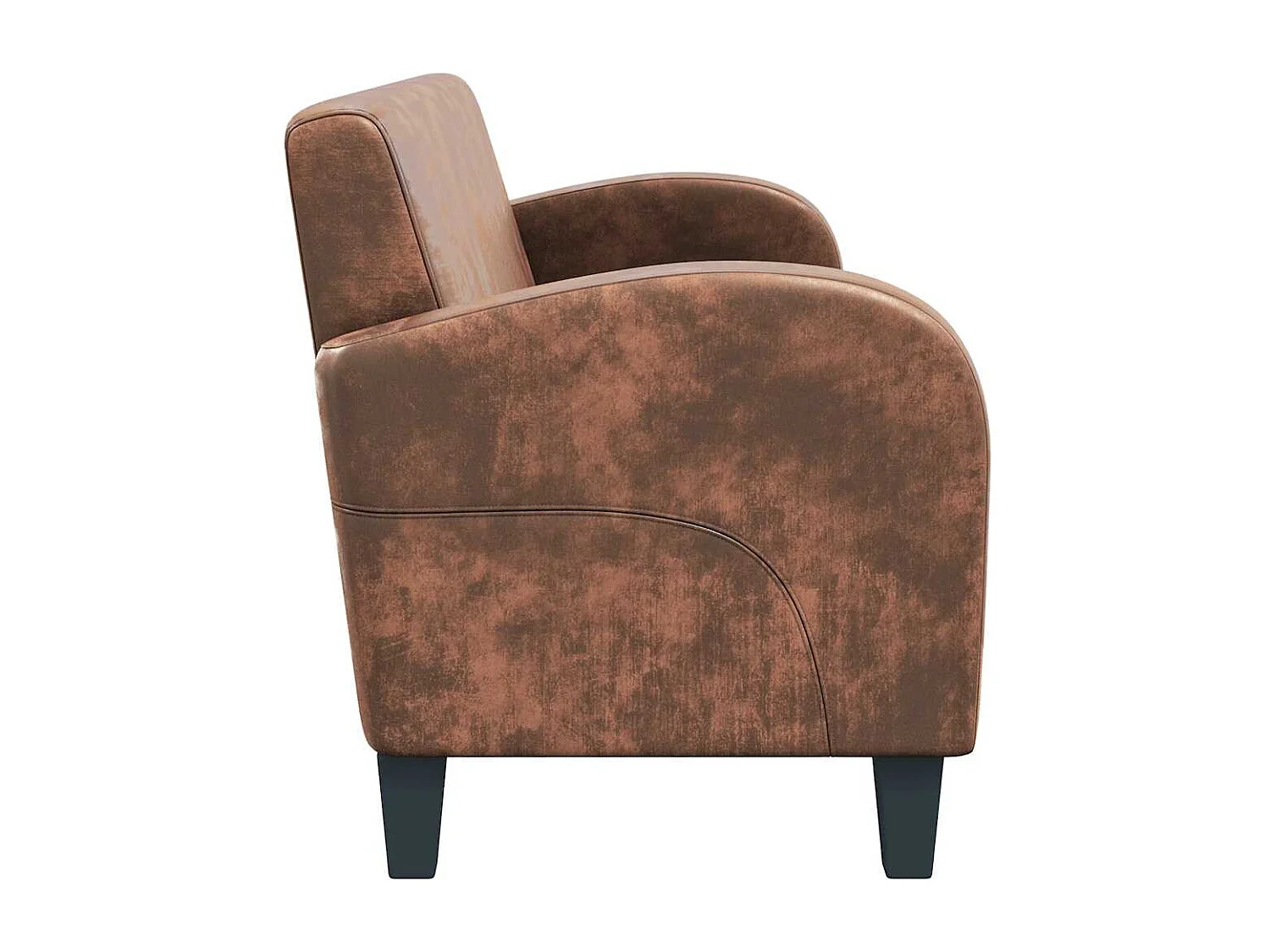 3-zitsbank in bruin imitatiesuède